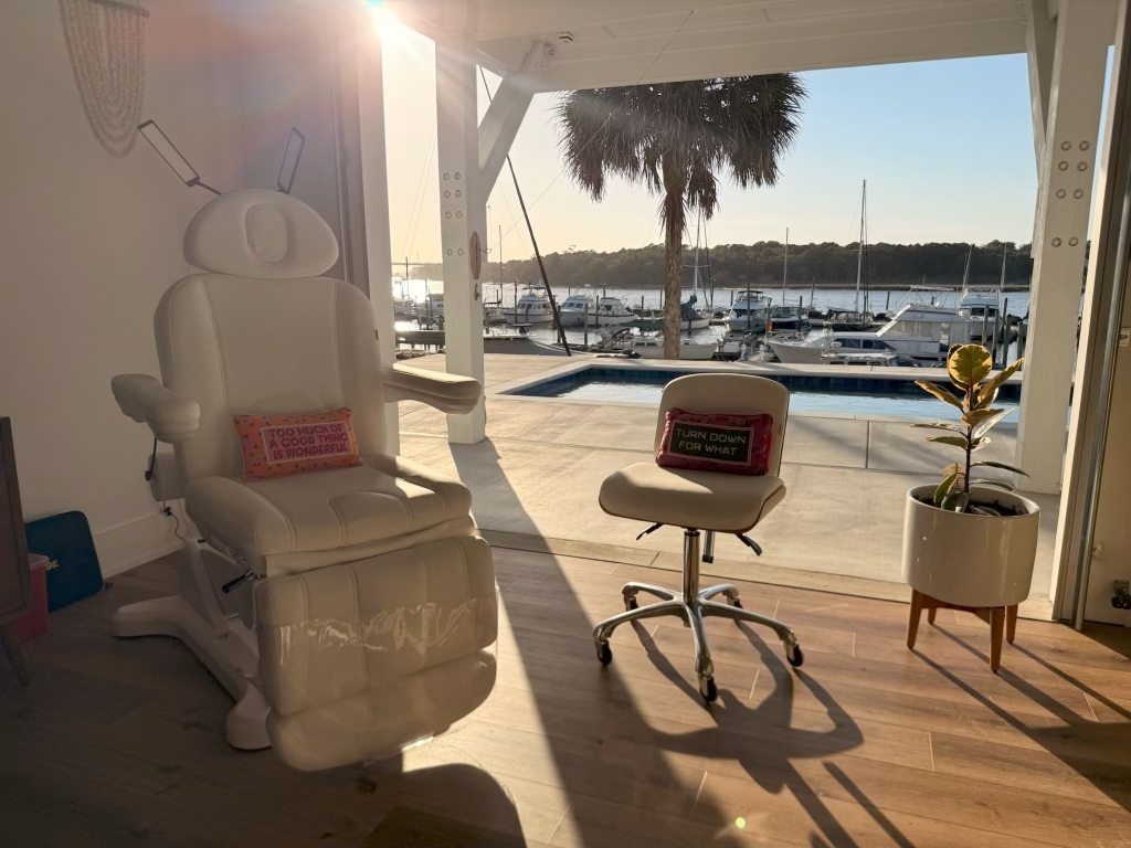 the treatment chair with a nice view at the Injectables by Dr. Stacy clinic